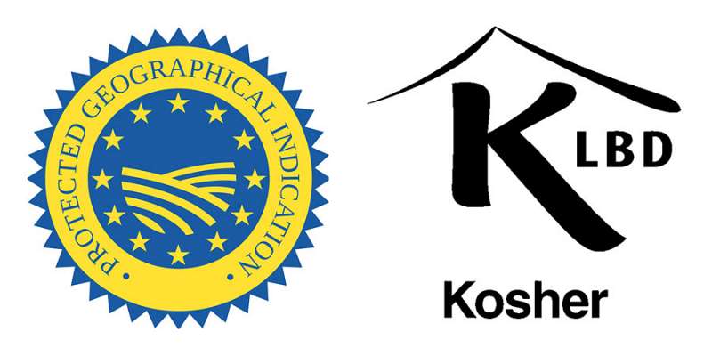 Kosher and PGI logos