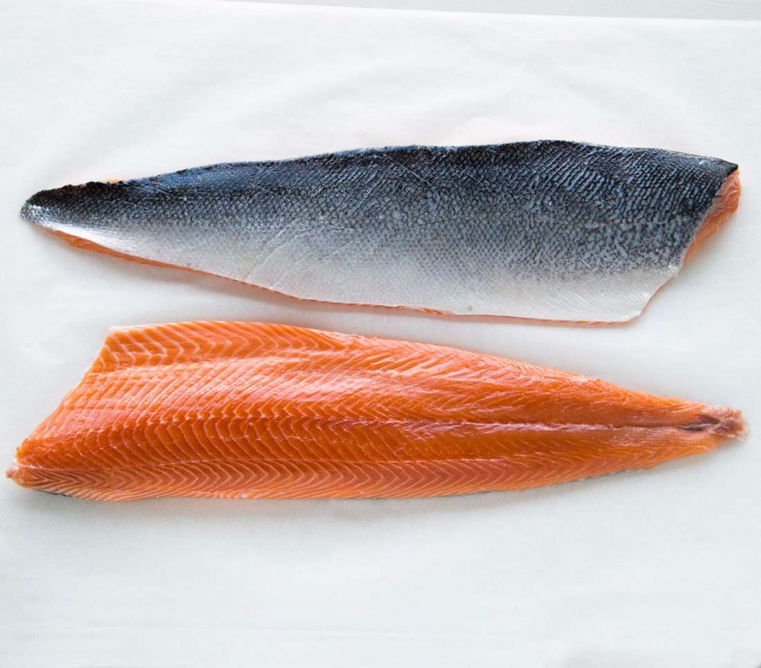 Salmon Fillet - Scaled, Skin On