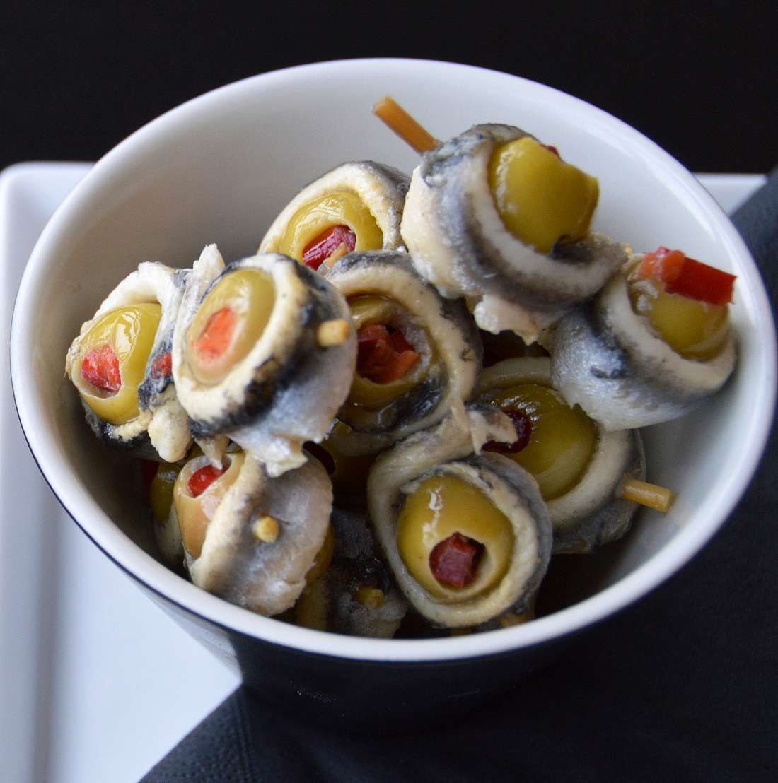 Great on a plate - Anchovies with Olives