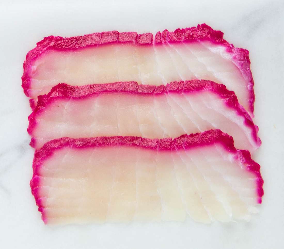 Beetroot Cured Halibut