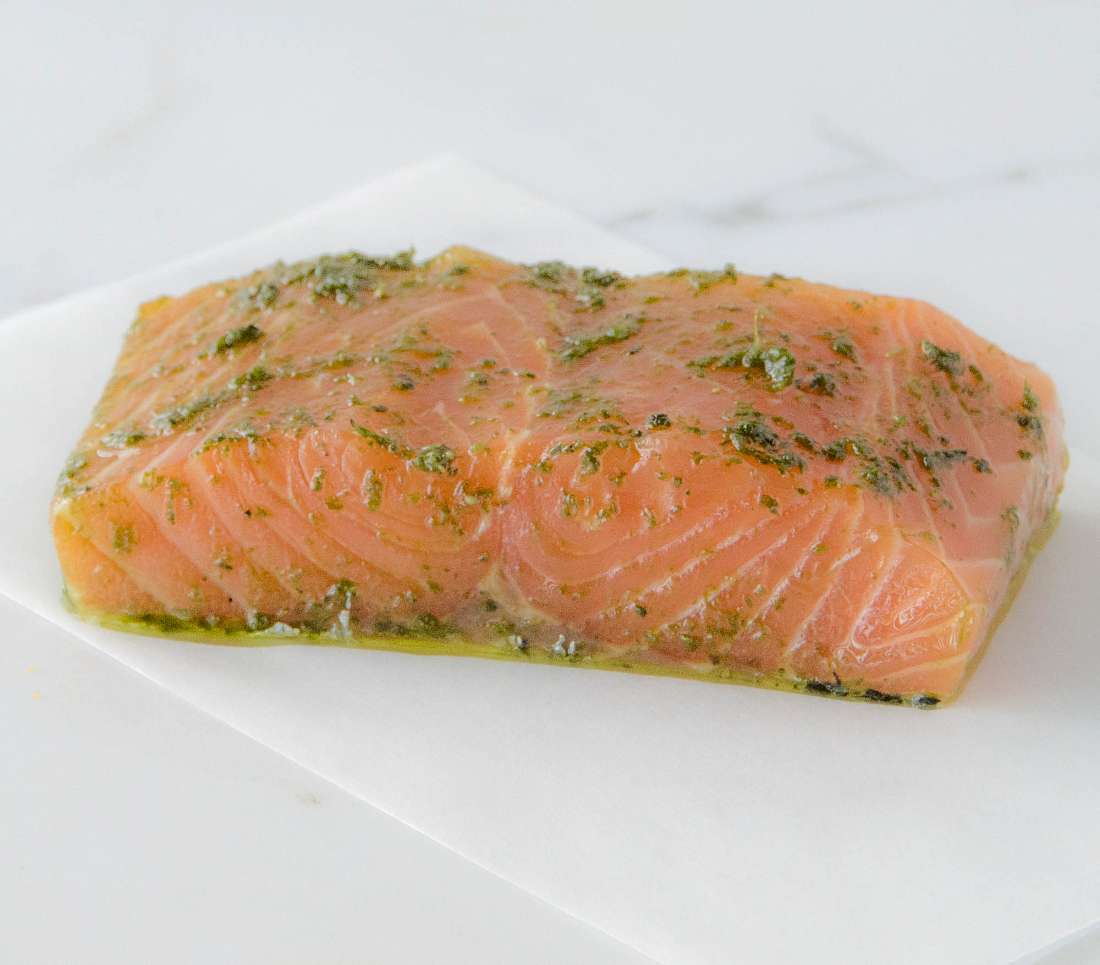Fresh Salmon Portions - Coriander Oil Marinated