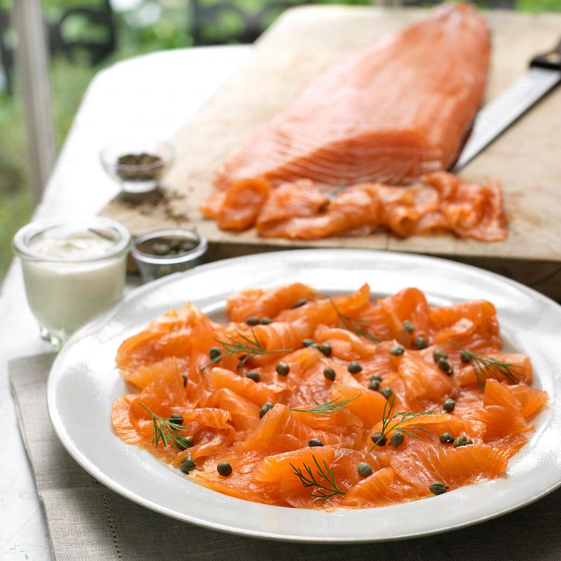 Great on a plate - London Cure Smoked Salmon - D Cut Side